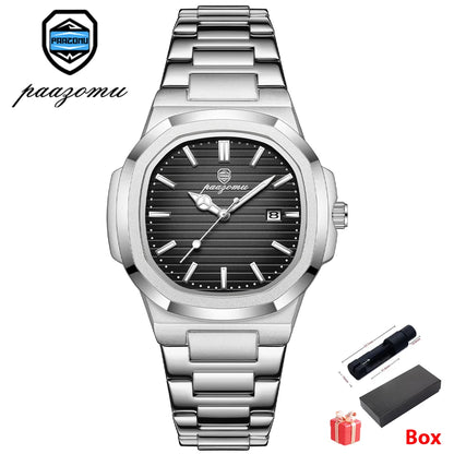 2026 New For Men Fashion Brand Male Watch Waterproof Luminous Stainless Steel Watches  Date Week Casual Quartz Men's Clock Reloj