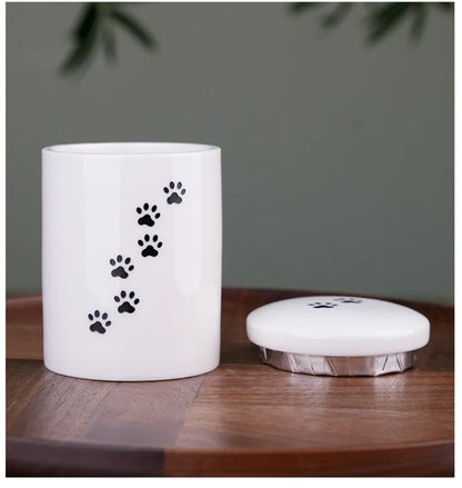 Ceramic Can urns for puppy ashes Sealed and moisture-proof pet souvenir animal funeral urn portable pet memorials and gifts