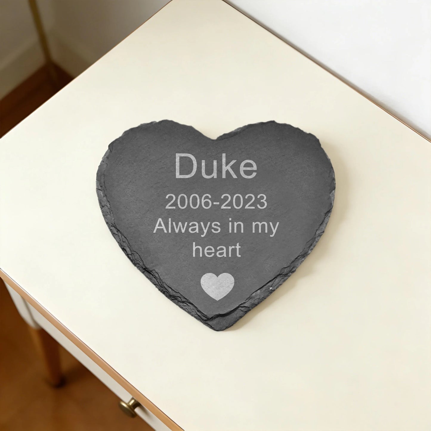 Pet Memorial Photo Slate Custom Heart Picture Stone Dog Cat Memory Stone Home Garden Decoration Gift Keepsake for Pet Lovers