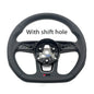 For Audi RS3 RS4 RS5 A3 A4 B9 A5 S3 S4 S5 2017-2020 Half perforated white leather steering wheel