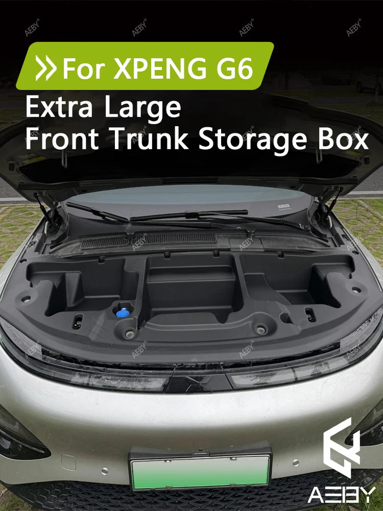 Car Front trunk storage box For Xpeng G6 2023-2026 Large-Capacity Motivation cabin Storage Box Modification Auto Accessories