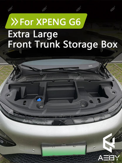Car Front trunk storage box For Xpeng G6 2023-2026 Large-Capacity Motivation cabin Storage Box Modification Auto Accessories