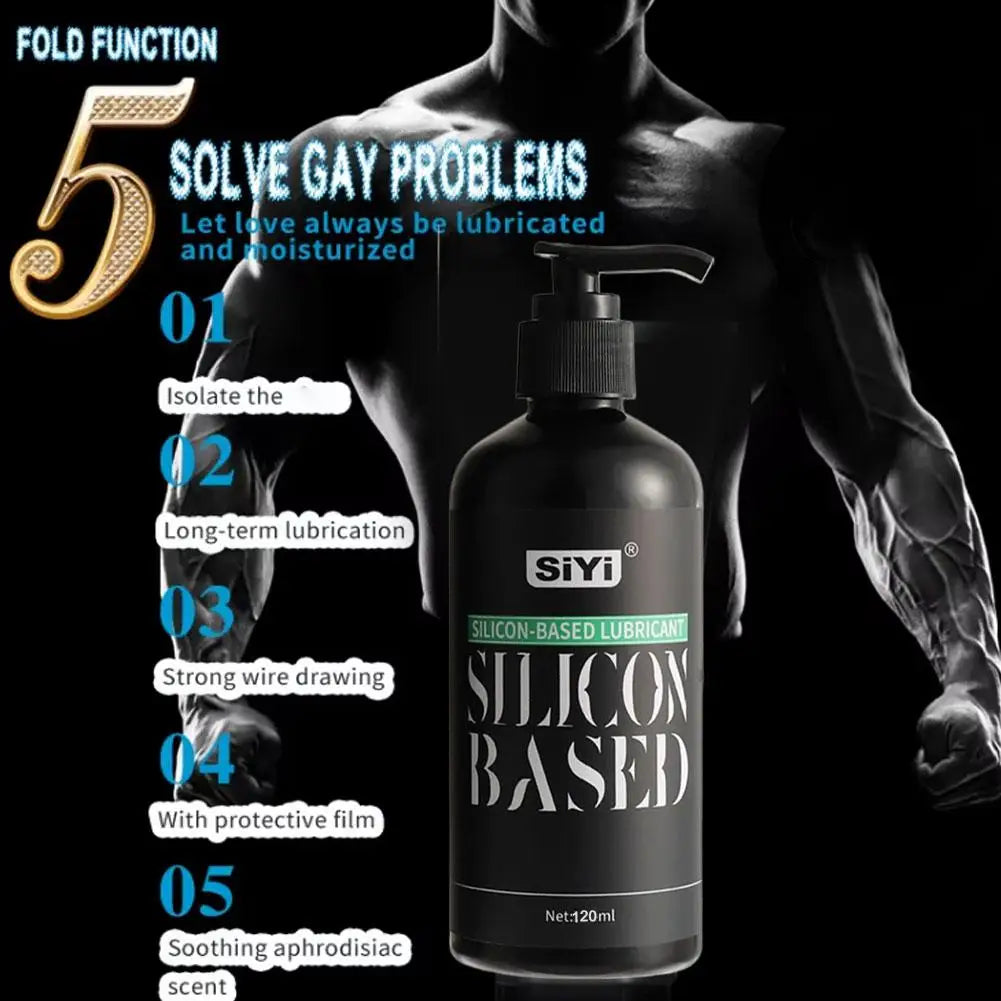 Silicone-Based Personal Lubricant Long Lasting Silky Smooth, Non-Sticky, Unscented, Waterproof For Men Women and Couples 120ml
