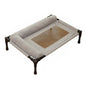 Elevated Pet Bed All-Season Use Raised Dog and Cat Bed Pet Cot Sturdy Frame With Pillow Support for Felines, Travel