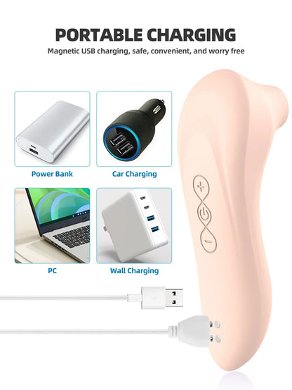 Powerful Clit Sucking Vibrator for Women Nipple Clitoris Sucker Stimulator Female Massager Vibrating Sex Toys Goods for Adult