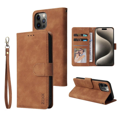 ZZXX Wallet Card Slot Holder Magnetic Flip Leather Case For iPhone 15 Pro Max 14 Plus 13 Mini 12 11 X XS XR SE 2022 8 7 6s Cover