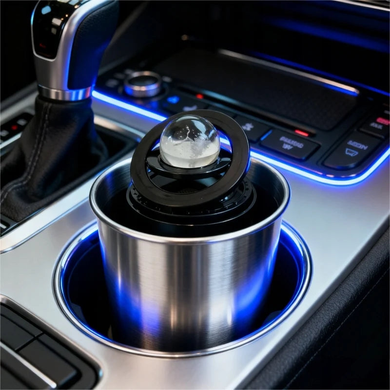 Solar Car Air Freshener Diffuser, Rotating Planet Ornament with Aromatherapy, Auto Dashboard Perfume Scented Gift for Vehicle