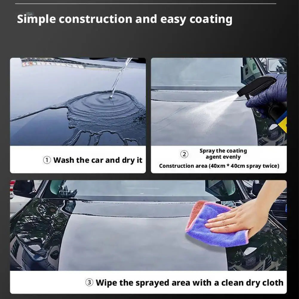 500ML Car Coating Spray Nano Ceramic Quick Effect Coating Agent Spray Quick Coat Wax Polish Spray Protection Car Care KIT 1/3set