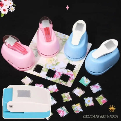 DIY Crafts Stamp Border Punch Handmade Labor-saving Stamp Embossing Machine Portable Embosser Stamp Toothed Puncher