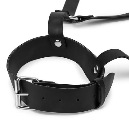 Leather Cat Mask & Body Harness Set Women Erotic Bondage BDSM Fetish Lingerie Gothic Masquerade Cosplay Accessories