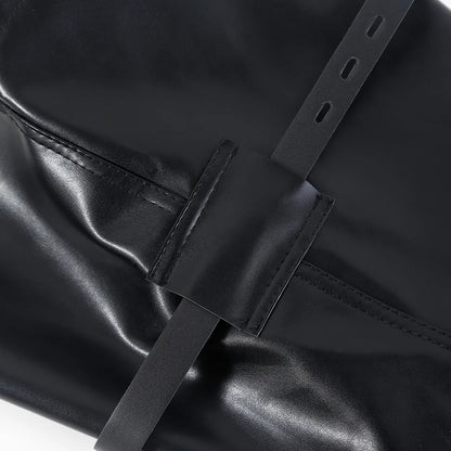 BDSM Mermaid Restraint Bag Leather Straitjacket Fetish Half Body Bondage Legging Binder Slave Ankle Cuff Binding Erotic Sex Tool