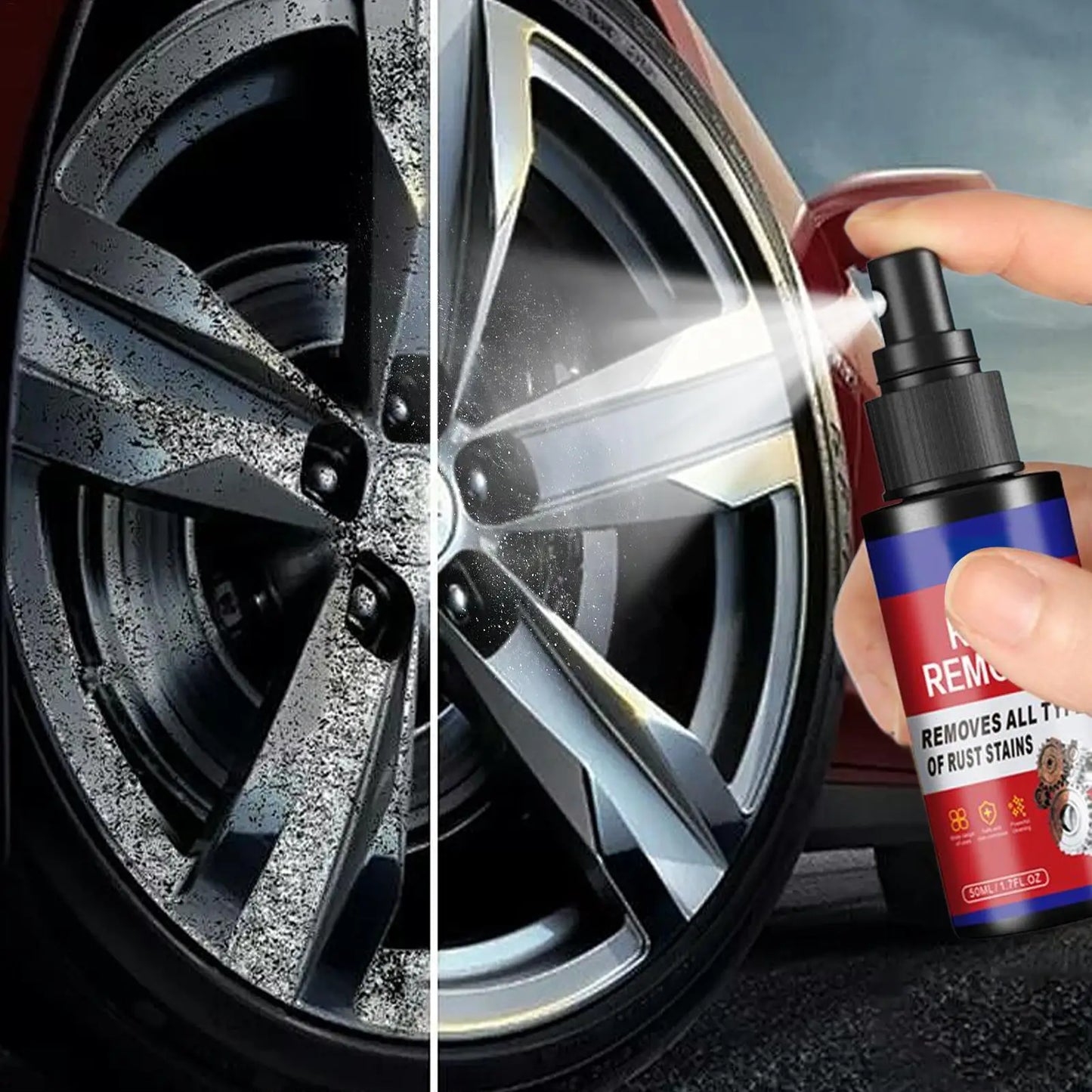 Car Metal Rust Removal Spray Car Maintenance Cleaning Rust Dissolver Auto Polishing Care Rust Cleaning Spray for Car Detailing