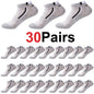 Men's Anti-Slip Boat Socks-5Pair Block Print Ankle Socks for Business & Sports, Breathable Sweat Resistant Anti-odor Comfortable