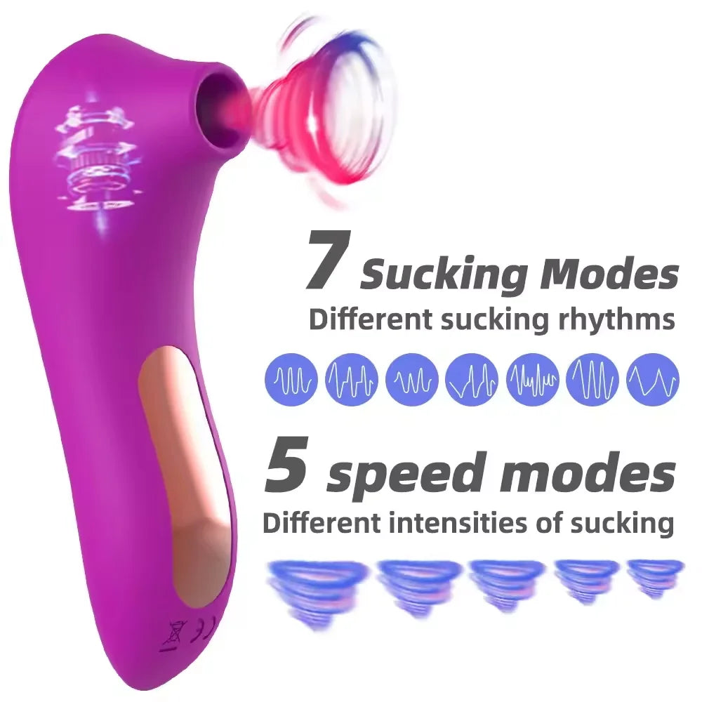 Powerful Clit Sucking Vibrator for Women Nipple Clitoris Sucker Stimulator Female Massager Vibrating Sex Toys Goods for Adult