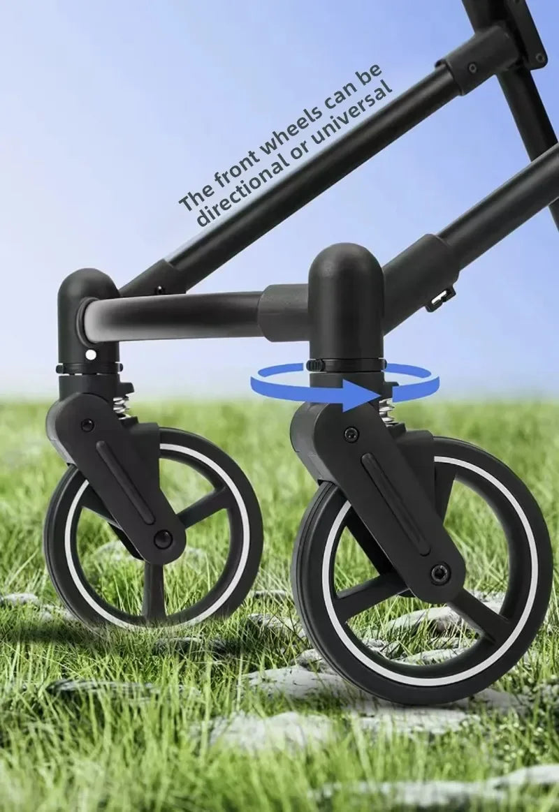 EU stock of pet strollers Double-seat stroller can carry both baby and pet Dual-mode seat, stroller with pet carrier
