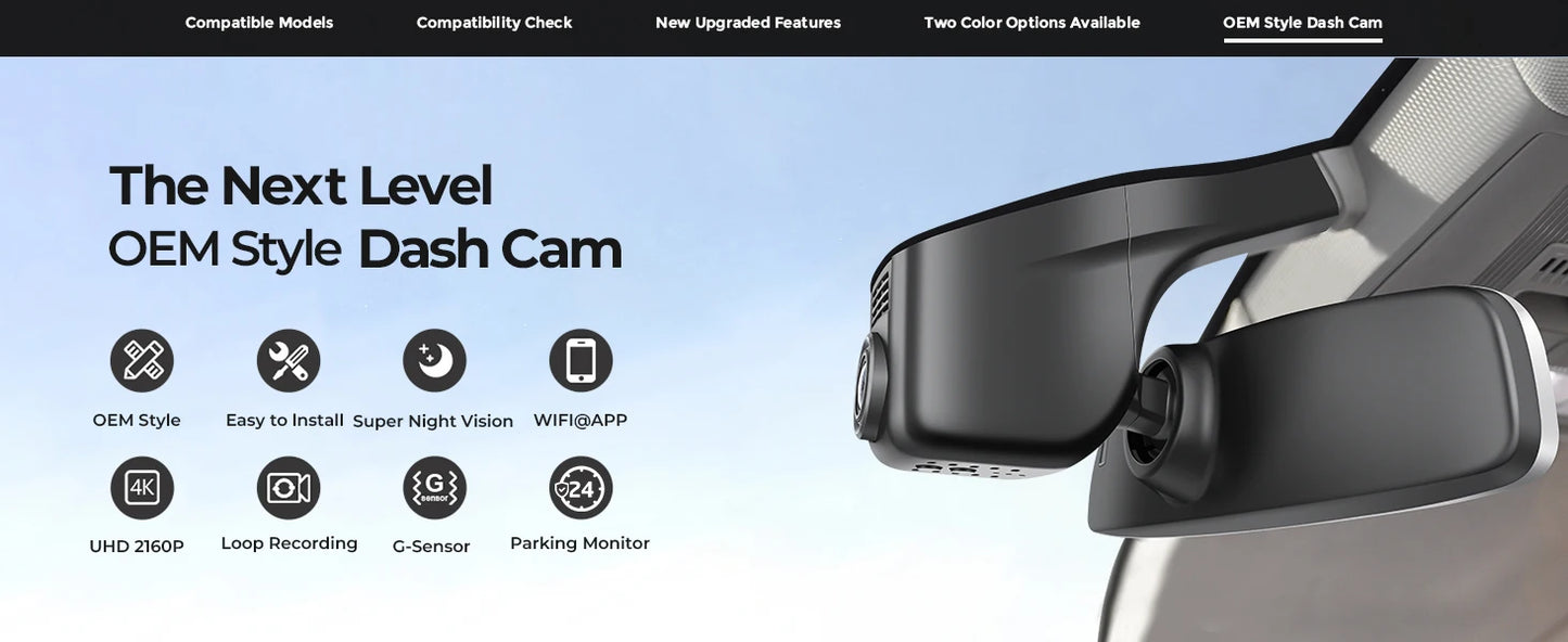Mangoal 4K Dash Cam GPS WiFi & APP For Volkswagen Tiguan Gen2 AD BW Dash Car Camera 2018-2024 Plug and Play