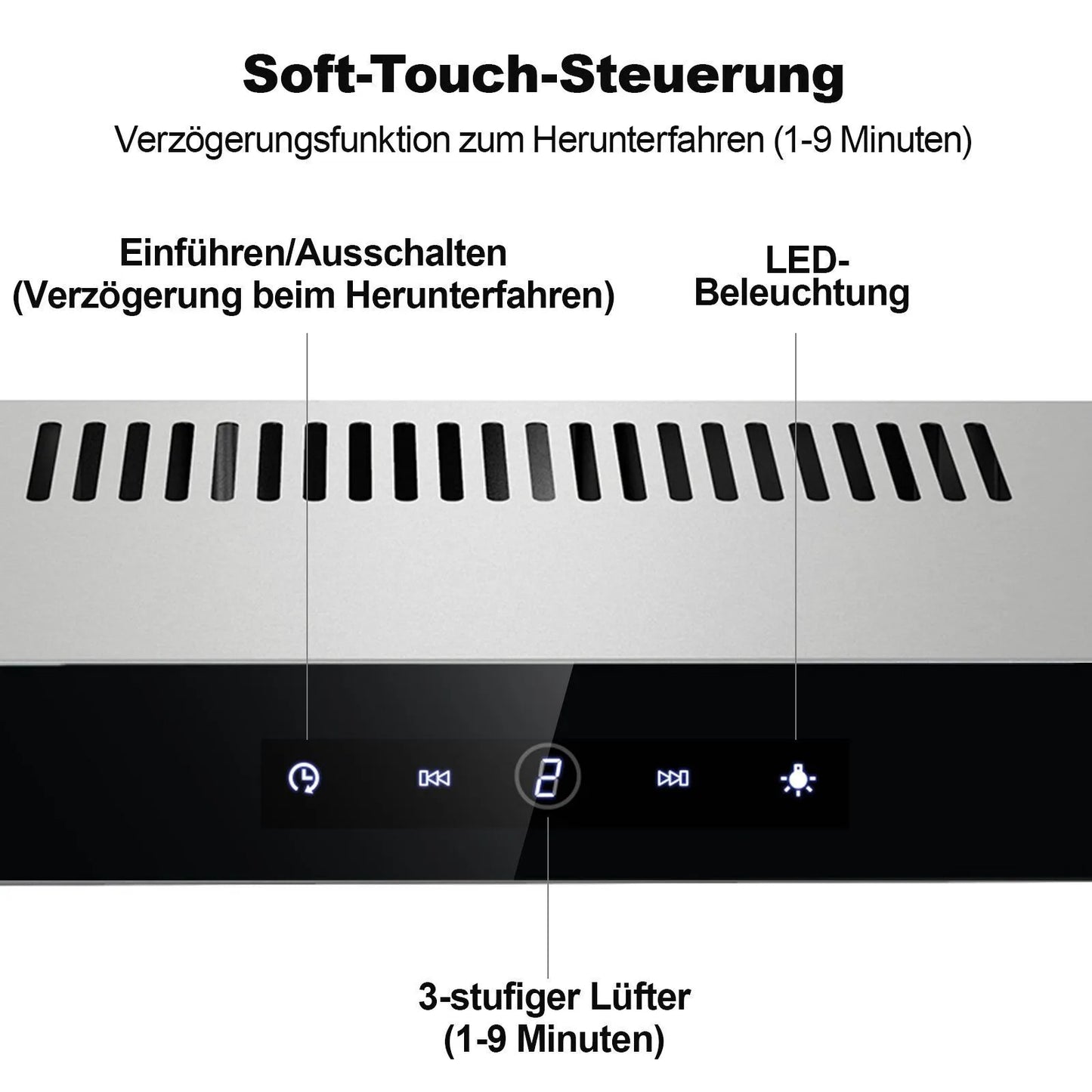 TopStrong 60cm Under-Cabinet Exhaust Air Recirculating  LED Extractor Hood TF2360A3-AC-12