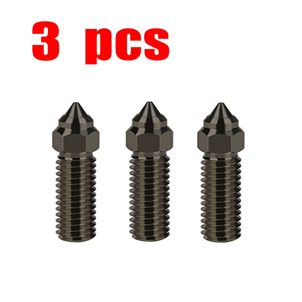 For Creality Ender 3 V3 KE K1/k1 Max Nozzle 0.4 0.6 0.8mm Nozzles Hard Steel Copper Plated Brass Genius Pro Vyper K1 Pro Hotend