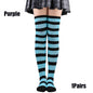Color Striped Stockings Japanese Over Knee Socks Fashion Women Keep Warm Soks Sexy Slim Long Socks Hosiery JK Cosplay Lolita Y2k