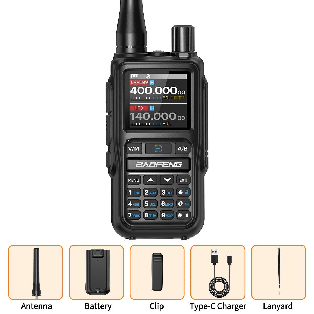 BAOFENG UV-5R Mini Walkie Talkie Multi Band Bluetooth Programming Wireless Copy Frequency 999CH AM FM Long Range Two Way Radio