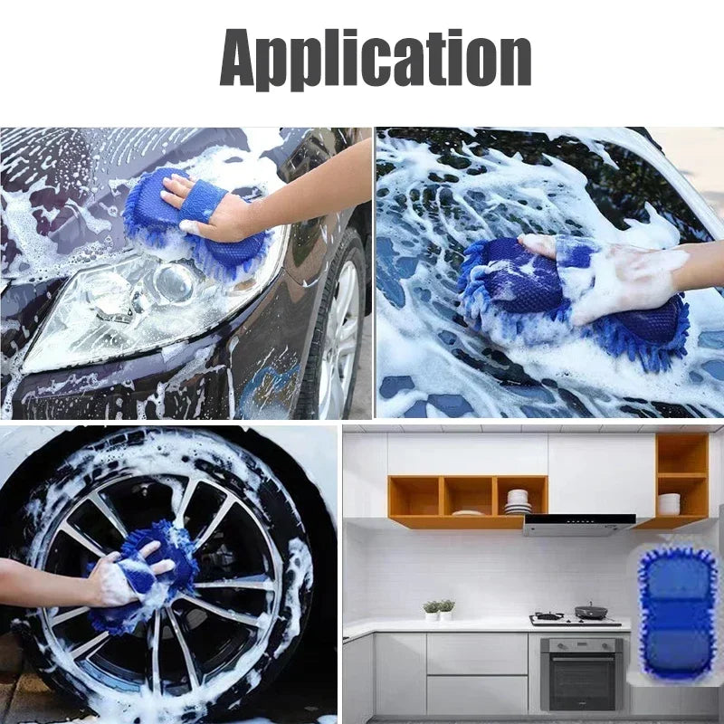 Car Washing Kit Detailing Cleaning Brush Sponge Wash Towel Cloth Tire Wheel Cleaning Brush Car Care Interior Exterior Clean Tool