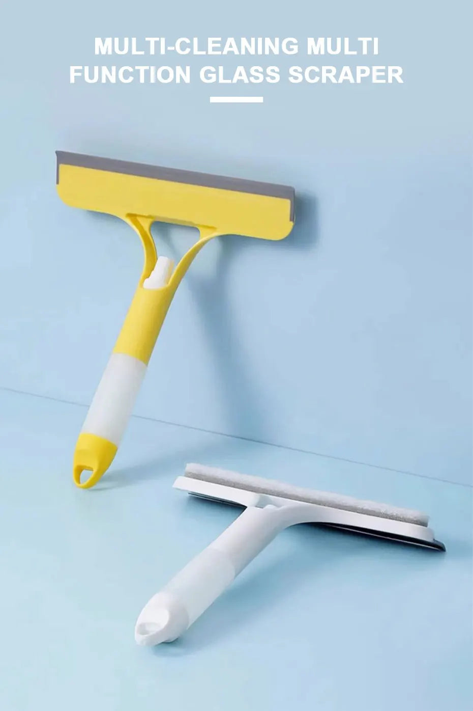 SEAMETAL 3 IN 1 Car Scraper Window Cleaning Wiper Muitifunctional Glass Brush Silicone Squeegee for Car Household Cleaning Tools