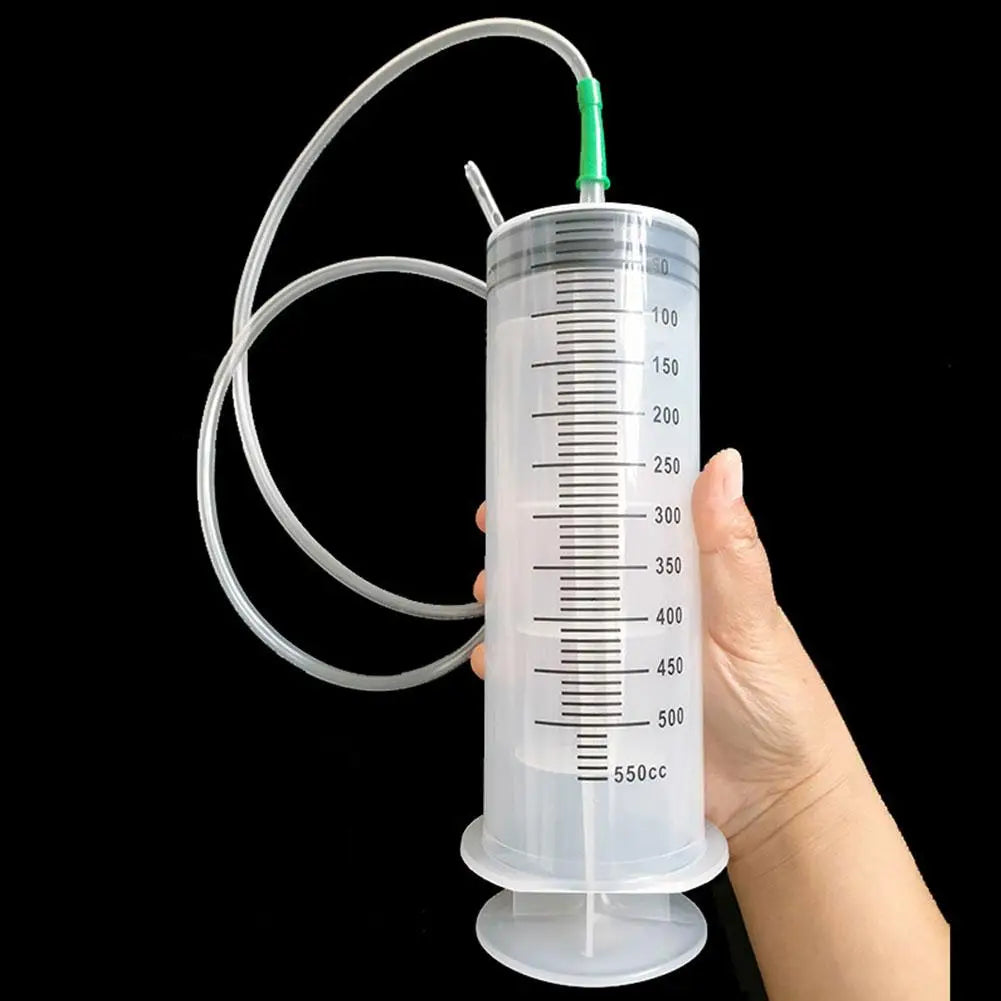 New Large Capacity Syringes Oil Pump 100/300/550ml With 1m Hose Pet Feeding Measuring Pump Hydroponics Nutrient Big Syringe 2024