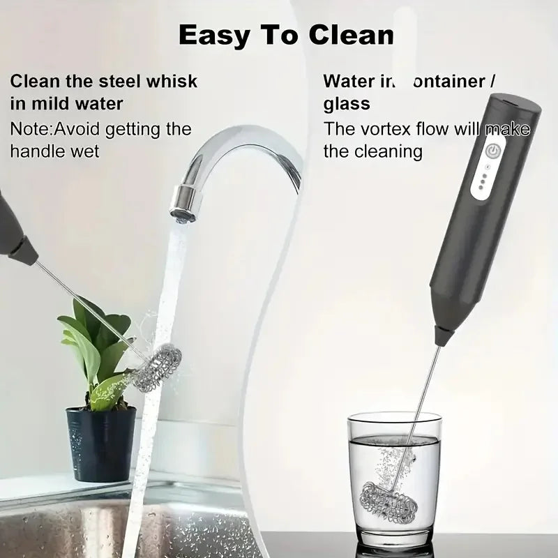 Electric Mini Egg Beater, Cream Coffee Whisk, Milk Frother, Handheld Frother, Used for Making Cakes and Pastries