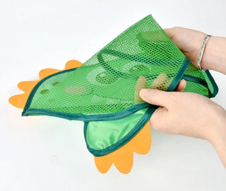 Organizer Kids Tidy Storage Suction Bathroom Bathtub Doll Hanging Bag  Dinosaur Animal Baby Bath Toys Basket Mesh Bag Water Toys