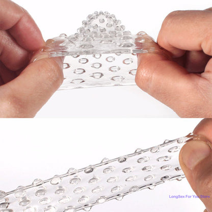 Finger Condoms Adult Sex Toys Spike Condom Women Stimulation Female Vagina Clitoris Silicone dotted Finger Coats Adult supplies
