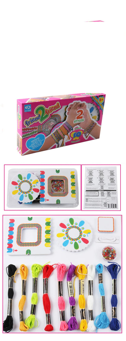 DIY Bracelet Making Kit Toys For Girls Handmade Jewellery Colorful Beaded Braided Wearing Beads Art Craft Children Learning Gift