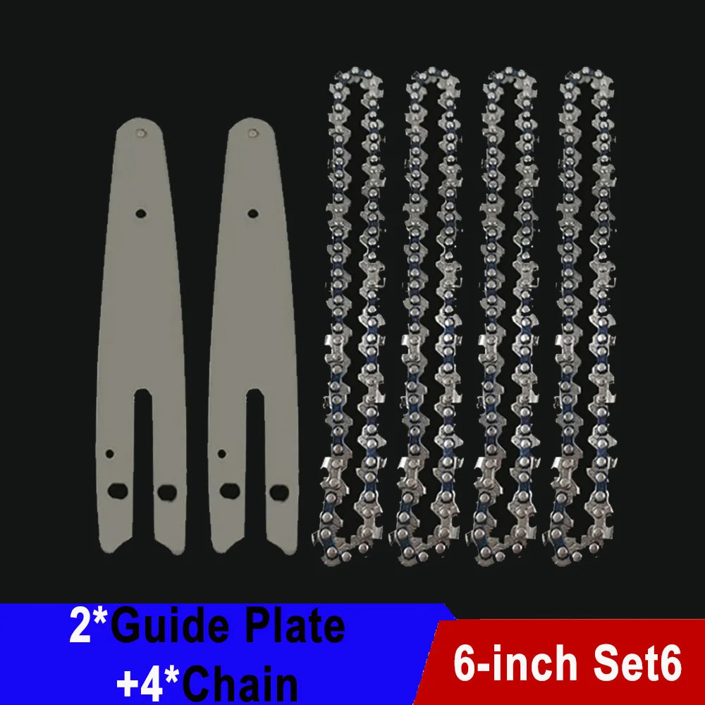 6" Saw Chain for Mini Chainsaw Mini Steel Chainsaw Chains Electric Chainsaws 37 knots 18 knives Chain Replacement Saw Accessory