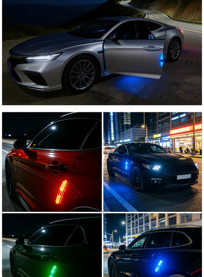 Car doors, electric motorcycles, anti scratch and anti-collision strips, solar warning and anti rear end collision lights, no wi
