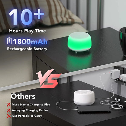 MBZ203 White Noise Machine Sleep Sound Machine for Baby Sleep Soother 7 Colors Night Lights 34 Soothing Sounds Adjustable Timer