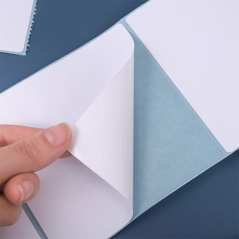 Width 40/50/60/70/80/90/100mm Self-Adhesive Stickers Shipping Thermal Label Barcode SKU Label Price Tag no Carbon Band Required