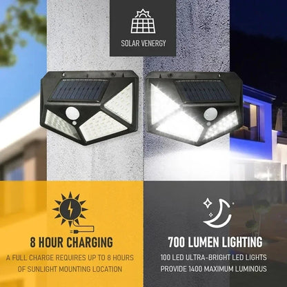100Led Multifunctional Solar Lamp Outdoor Garden Decoration Solar Light Waterproof Sunlight Powered Spotlight with Motion Sensor