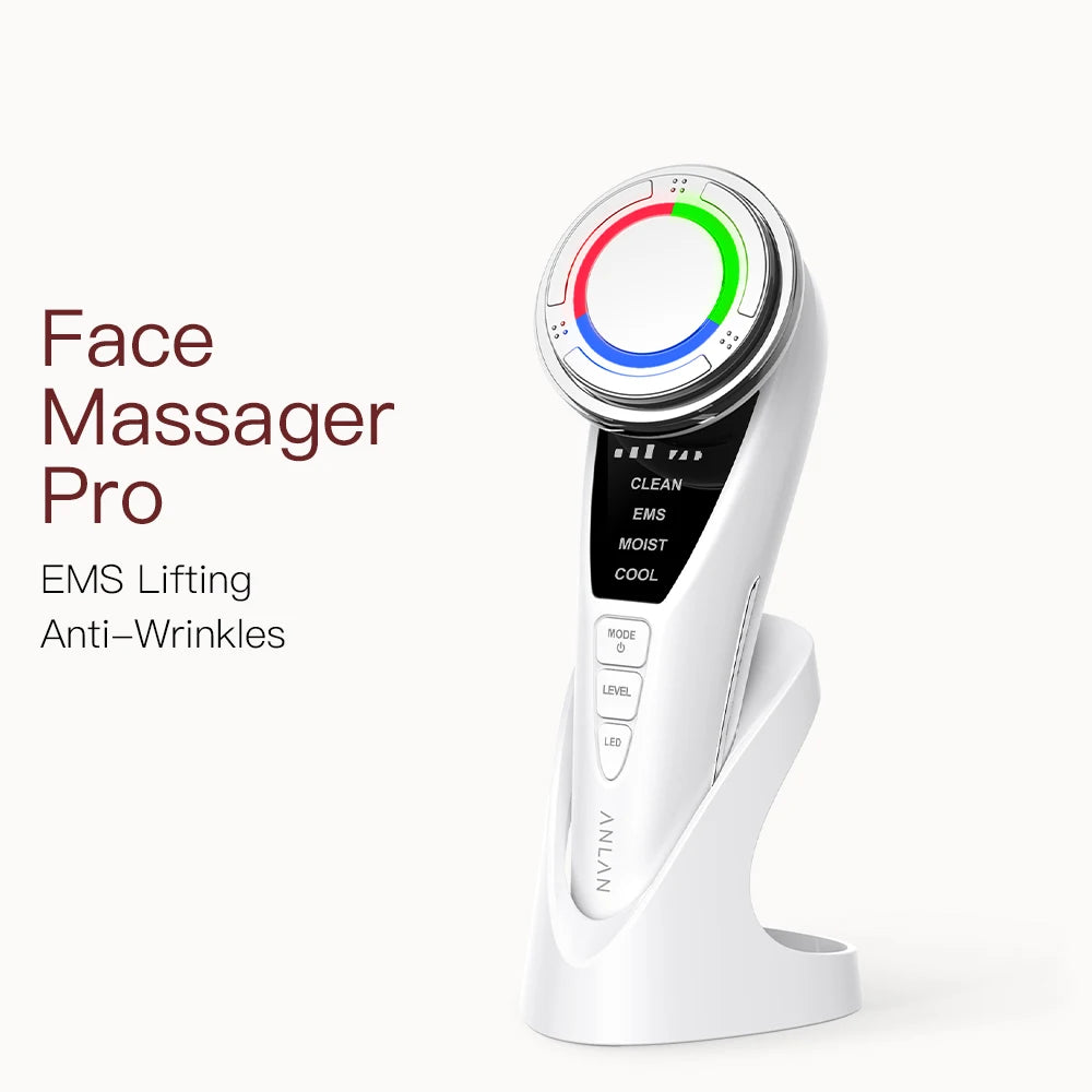 ANLAN Facial Massager Pro Microcurrent Face Lifting Skin Rejuvenation with Cold Deep Cleaning Anti-aging Skincare Beauty Device