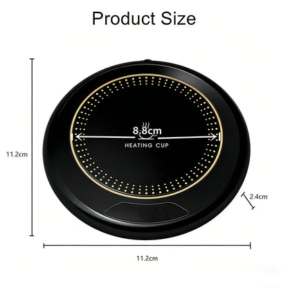 USB Thermostatic Heating Coaster for Home 3-Speed Adjustable Constant Temperature 55-65-75 Degrees Cappuccino Warmer
