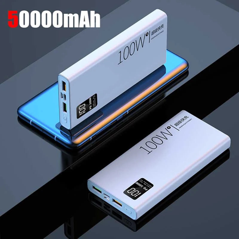 Lenovo 200000mAh Power Bank High Capacity 100W Super Fast Charging Portable External Battery With LED Digital Display For iphone