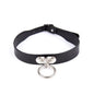 Sexy PU Leather Choker Collar for Women Gothic Punk Spike Heart O-Ring Bell Bondage Slave Neck Strap BDSM Role Play Accessory