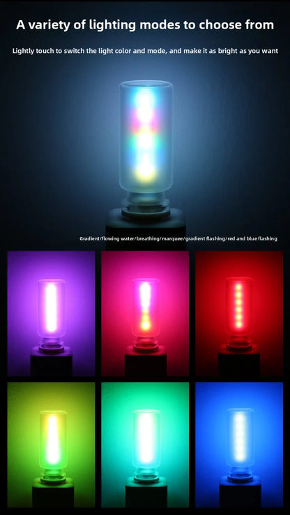 New USB Led Flash Candles Light Bulb Car Interior Decoration Light Car Ambient Lamp Night Frosted Light for Home Car Decoration