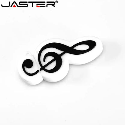 JASTER Music note Pen drive Musical instrument USB 2.0 Flash Drives  64GB 32GB 16GB 8GB Cartoon Memory stick Pendrive U disk 4GB
