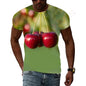 Fashionable New Fun Fresh Fruit Pattern Printed Men's T-shirt Summer Popular Harajuku Personalized Round Neck Comfortable Short