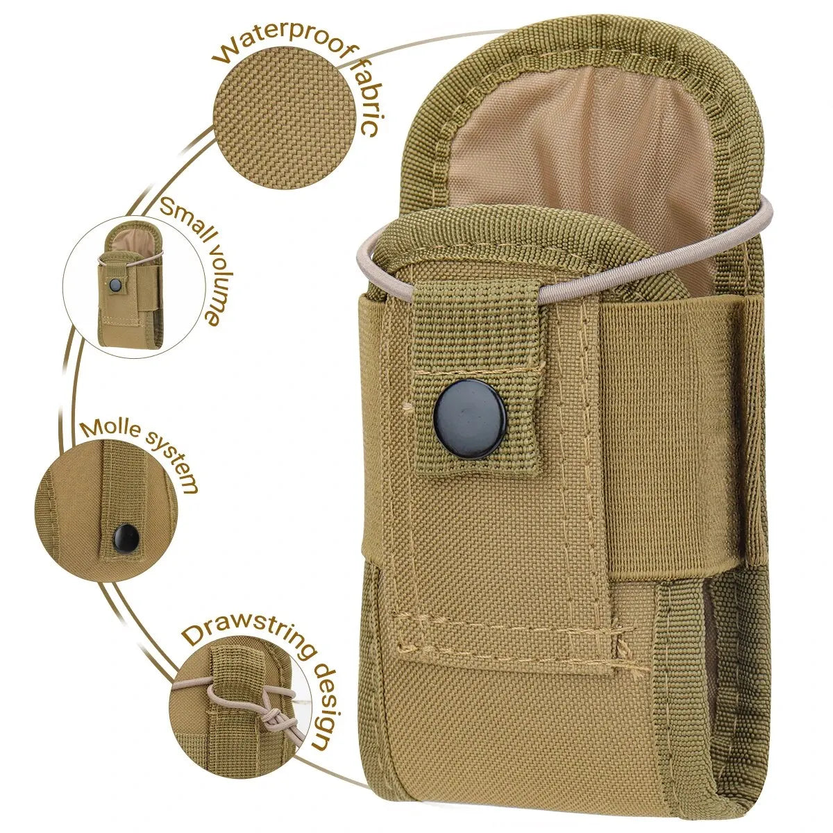 Tactical Walkie Talkie Pouch Oxford Molle Radio Pouch Holder Pocket Portable Outdoor Hunting Sports Waist Bag Interphone Holster