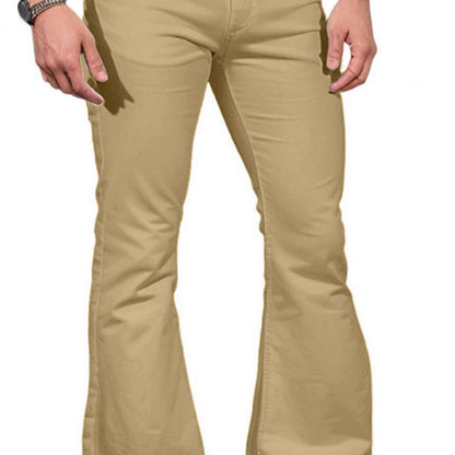 Flattering Bell Bottom Trousers Retro-inspired Flared Pants Fashionable Men's Vintage Jeans Slim Fit Bell Bottom for Harajuku