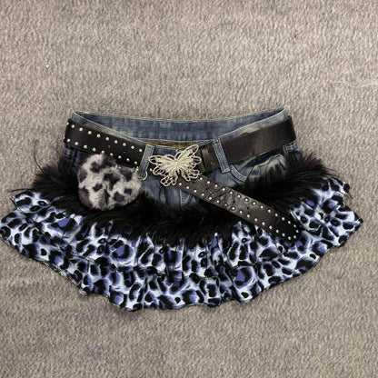 Casual American Vintage Mini Skirt For Women Y2K Subculture Punk Retro Style Sexy Slim Jean Skirts Party Outfits Teen Girls 2026
