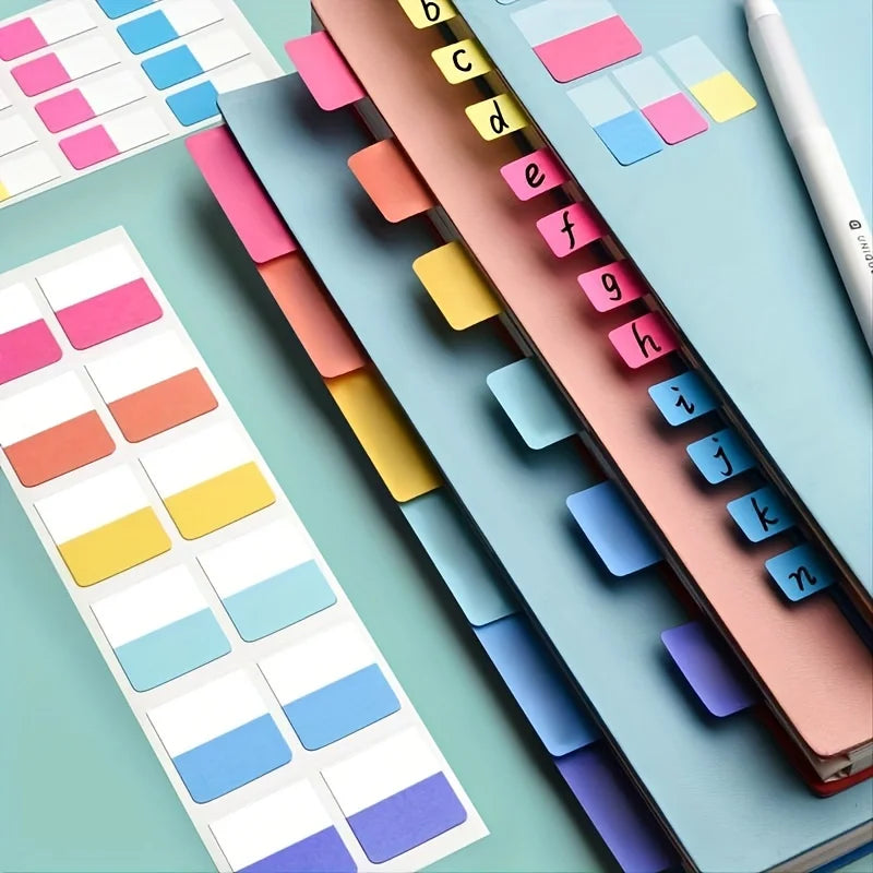 240/120/60PCS Multicolor Sticky Writable Repositionable Index Tabs Flags for Pages Book Markers Reading School Office Supplies