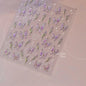 Shiny Jelly Butterfly Charming Golden Gradient Bowknot 5D Self Adhesive Nail Art Sticker Flower Petal Rhinestone Manicure Decals