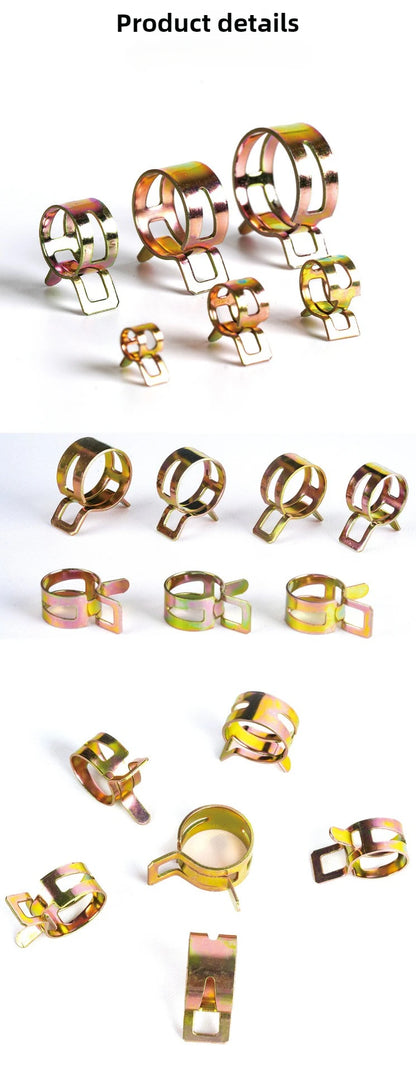 50 Pcs Fastener 5mm 6mm 7mm 8mm 9mm Spring Clip Fuel Water Line Hose Pipe Air Tube Clamps Fuel Water Tube Clamps Fastener