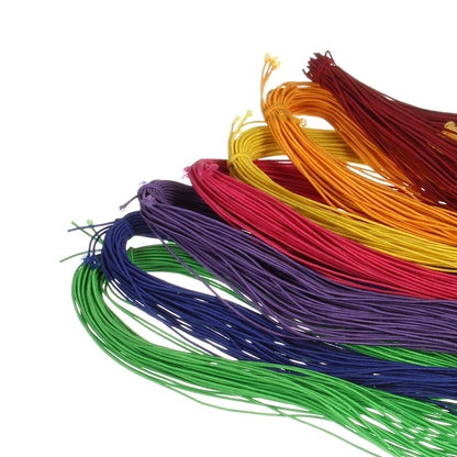 Apx 25 Yards 1mm Fabric Crafting Cords DIY Bracelets Braided Elastic Cord Beading Threads Stretch String for Jewelry Making